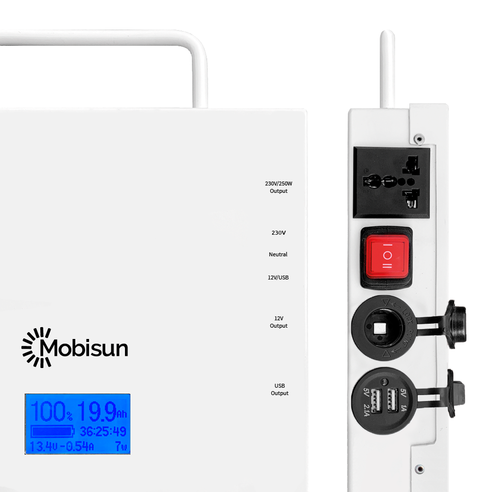 Slim Universal Portable Power Bank Charger Inbuilt Solar Panel & 10 Connectors 