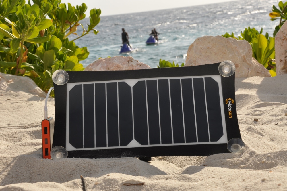 Mobisun portable solar panel USB lightweight